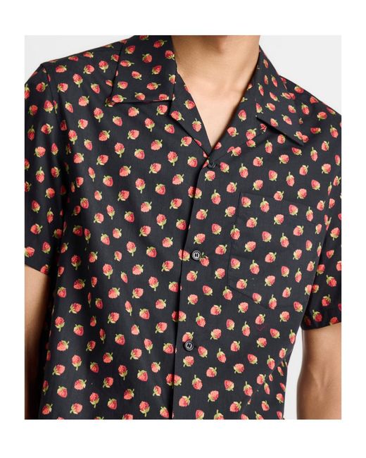 J.W. Anderson Black Jw Anderson Printed Short-Sleeve Shirt for men