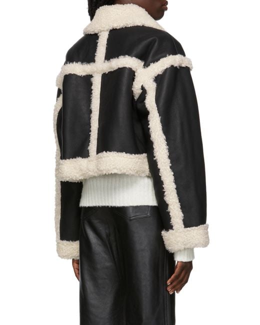 STAND Black Logo Splicing Coat