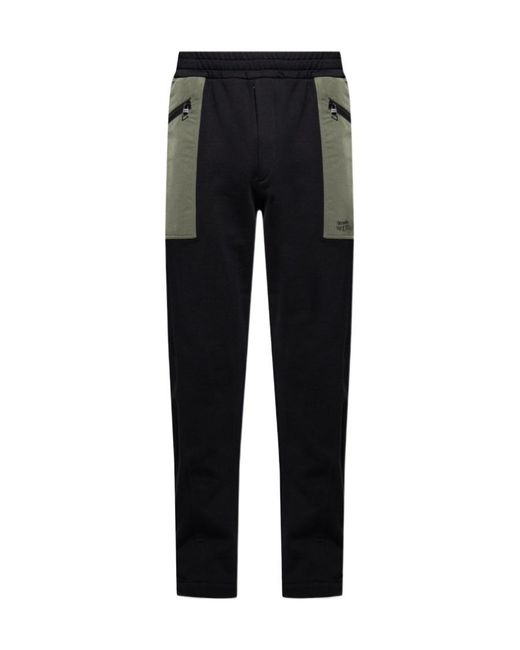 Alexander McQueen Black Logo Printed Straight-Leg Track Pants for men
