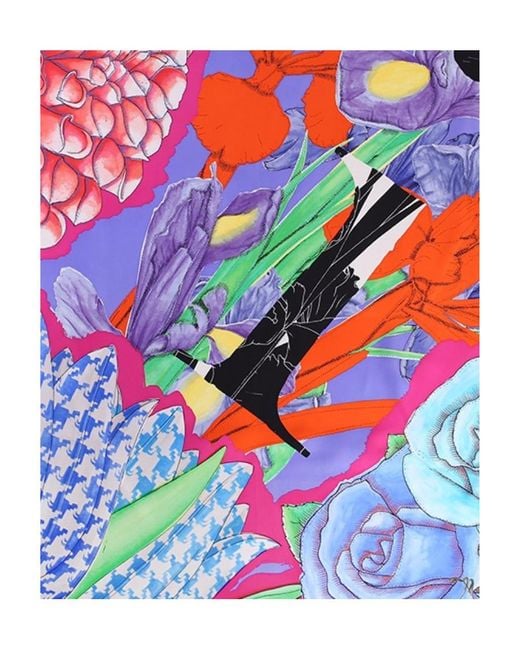 Dior White Printed Silk Scarf