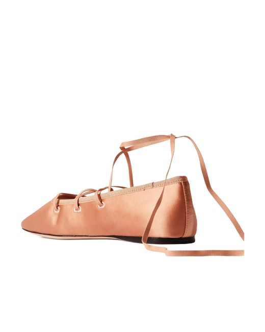 Loeffler Randall Pink Strap-Style Satin Ballet Flats