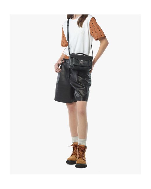 MCM Black Tracy Visetos Cross Body Bag
