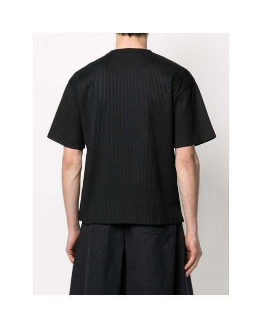 Opening Ceremony Black Box Logo Ribbed T-Shirt for men
