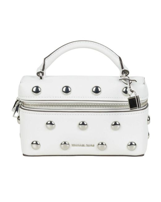 Michael Kors White Michael Jana Xs Studded Crossbody Bag