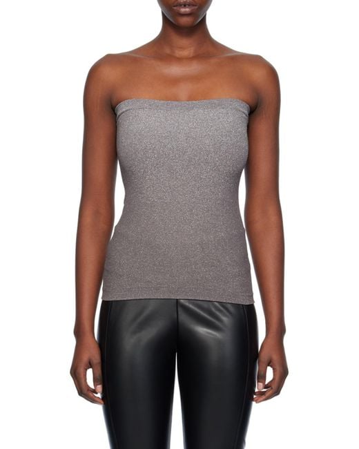 Wolford Gray Fading Shine Tube Top
