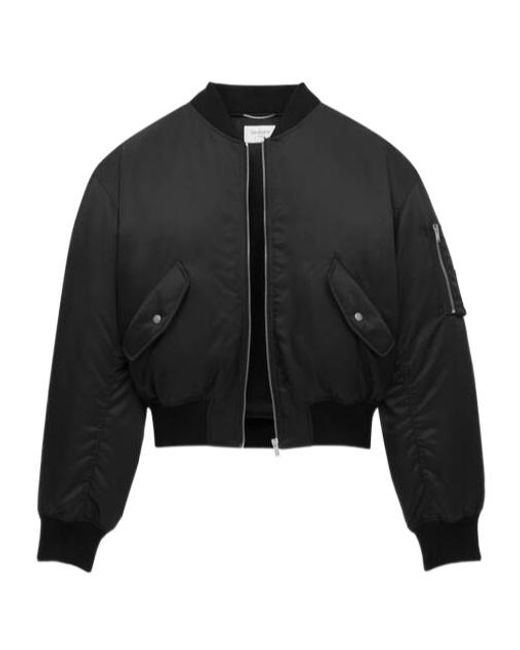 Saint Laurent Black Zip-Up Bomber Jacket for men