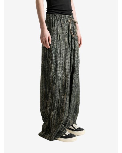Ziggy Chen Gray Digital Printed Drawstring Trousers for men