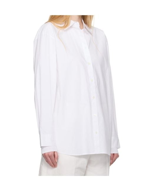 Totême White Totme Button-Up Long Sleeved Shirt