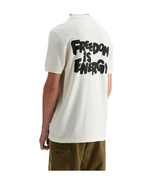 Comme des Garçons White Comme Des Garçons Shirt Logo Embroidered Knitted Polo Shirt for men