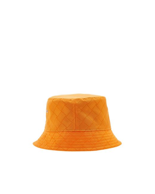 Bottega Veneta Orange Intrecciato Jacquard Bucket Hat