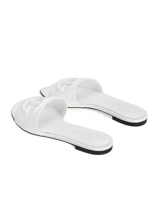 Dolce & Gabbana White Dg Logo Slides