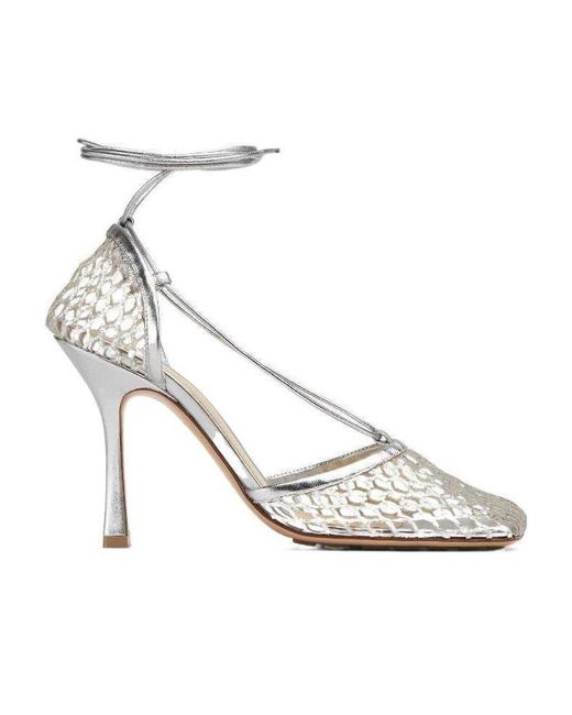 Bottega Veneta White Stretch Sandals