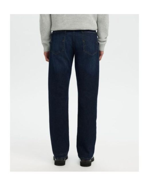 SELECTED Blue 196 Flex Straight Fit Jeans for men