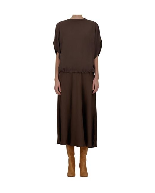 Herno Brown T-Shirts Tops Satin Resort Top