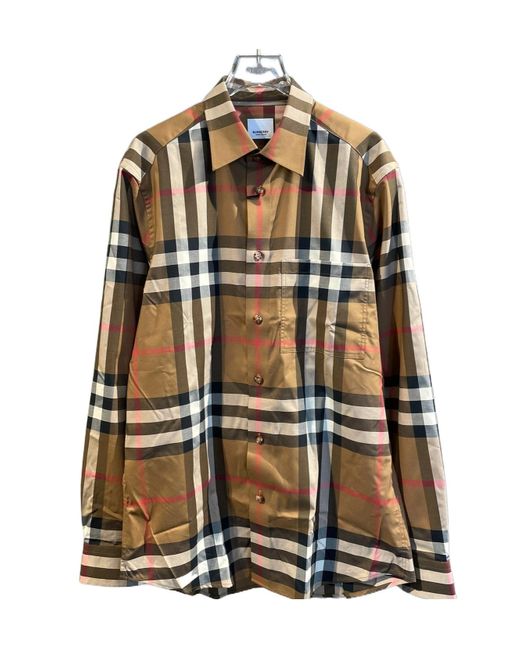 Burberry Multicolor Check Stretch Cotton Shirt for men