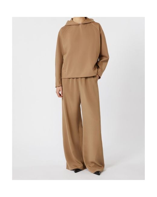 Max Mara Natural Hooded Long-Sleeved Hoodie