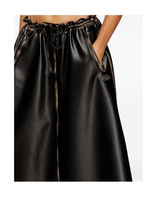 DIESEL Black 'O-Blivion' Midi Skirt