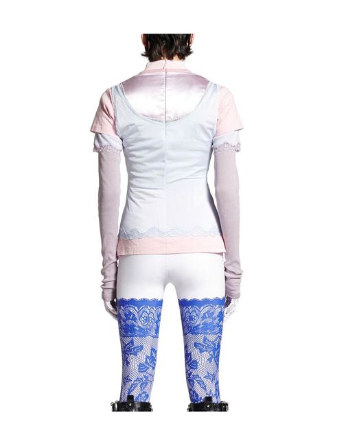 Balenciaga White Layered Multicolo Long-Sleeved Top