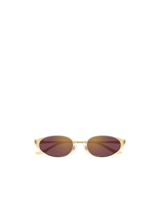 Cartier Multicolor Oval-Frame Sunglasses