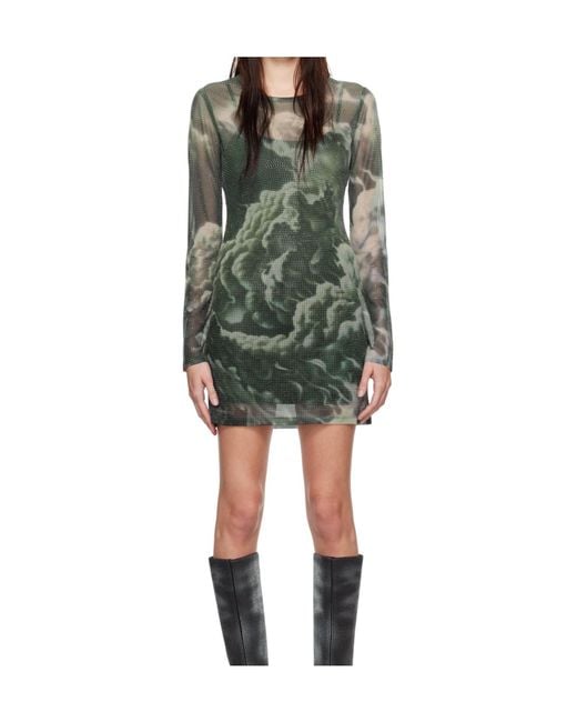 Alexander Wang Green Round-Neck Dress