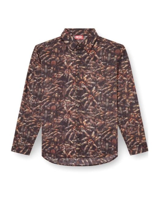 DIESEL Brown S-Simply-Spider Shirt for men