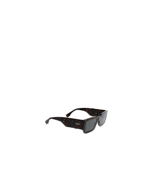 Fendi White Eyewear Rectangle Frame Sunglasses for men