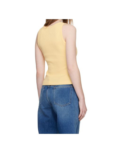 Casablanca Blue Ribbed Crew Neck Vest