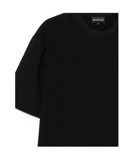 Emporio Armani Black Crew-Neck T-Shirt for men