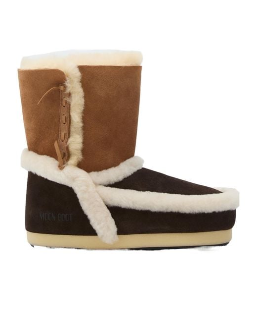 Moon Boot Brown Logo Boots for men