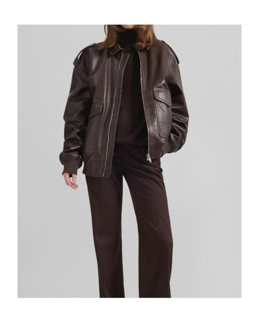 Frankie Shop Brown Viper Oversized Jacket