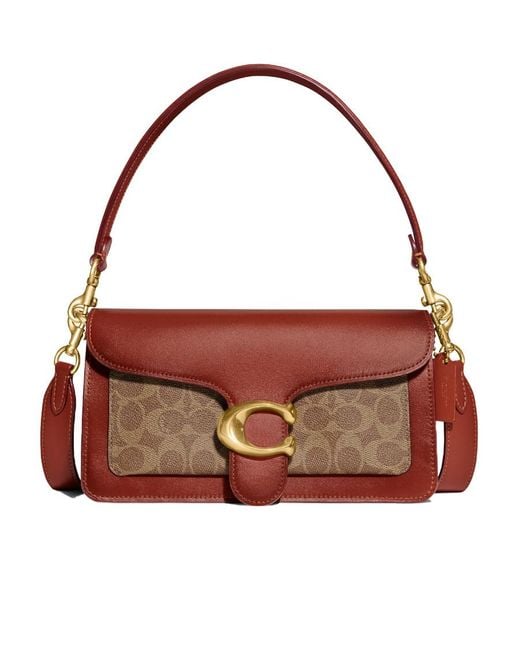COACH Brown Logo Shoulder Bag