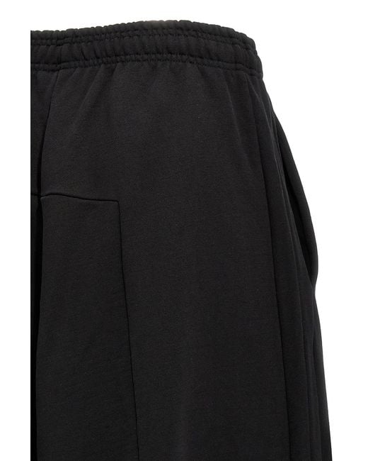 Vetements Black Logo Embroidered Wide Leg Pants