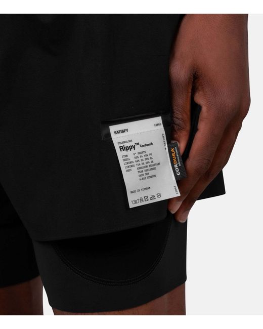 Satisfy Black Shorts for men