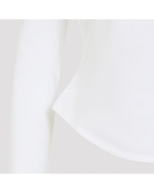Alaïa White Alaïa Long-Sleeved T-Shirt