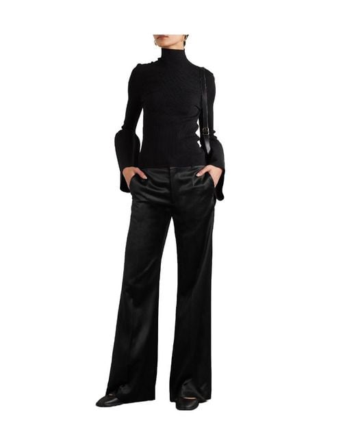 Chloé Black Chloé Wide-Leg Tailored Trousers