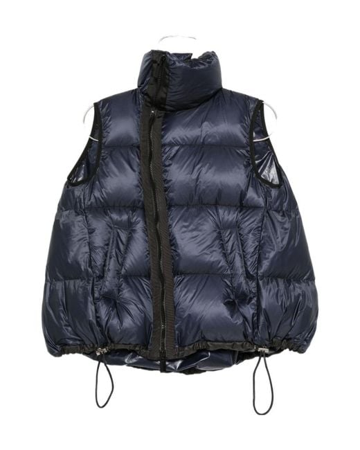 Sacai Black Quilted Zip-Up Gilet