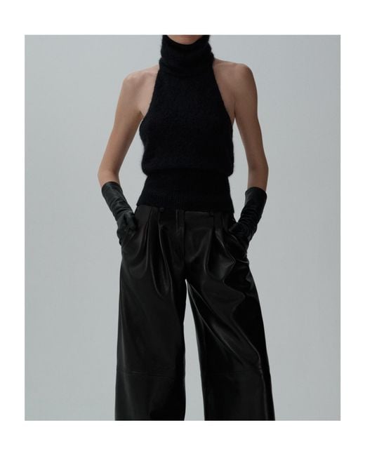 Magda Butrym Black High-Neck Top