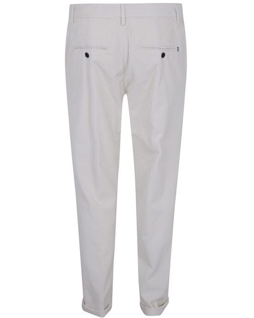 Dondup Gray Corduroy Trousers for men