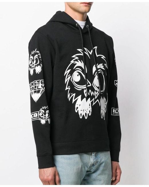 McQ Alexander McQueen Black Pattern Printed Hooded Sweater for men
