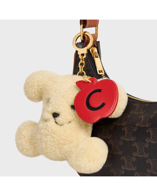 Céline Multicolor Triomphe Pom-Pom Charm Apple
