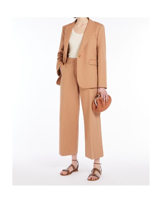 Weekend by Maxmara Natural Cotton And Linen Blazer