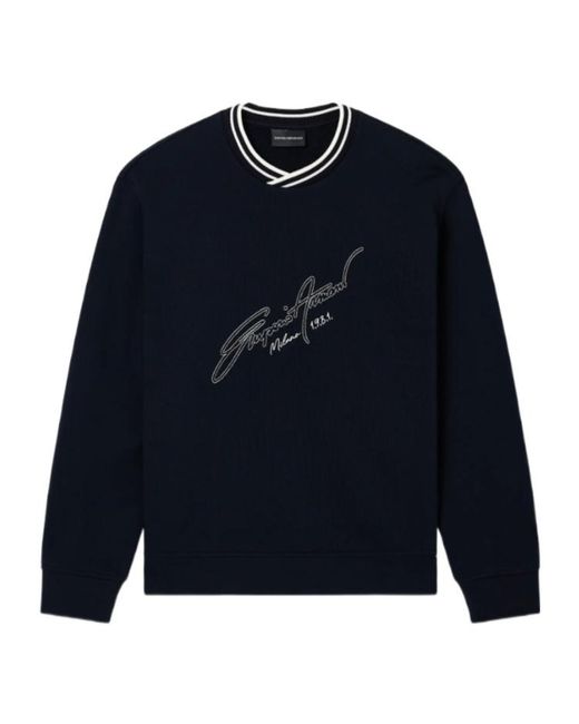 Emporio Armani Blue Long-Sleeved Sweatshirt for men