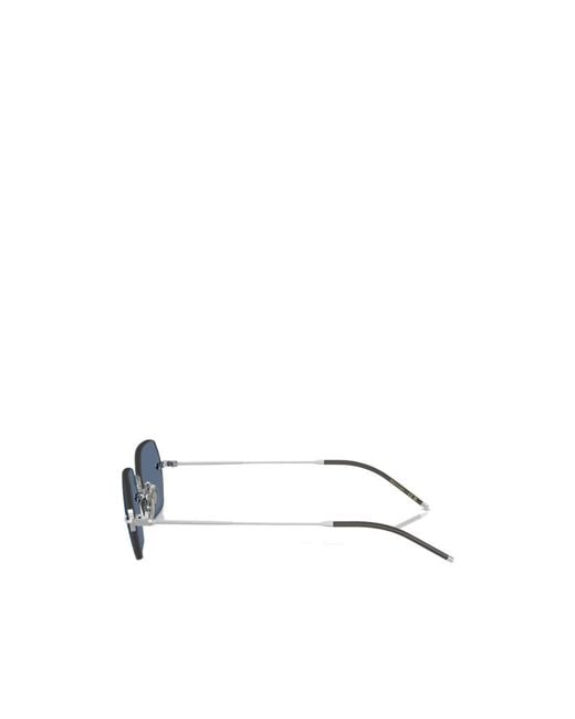 Oliver Peoples Blue Geometric Frame Sunglasses
