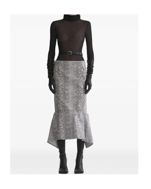 Mugler Black Roll Neck Long Sleeve Top