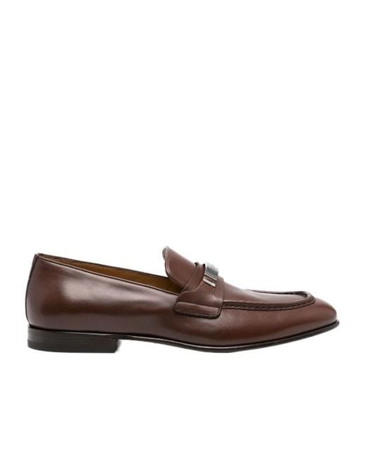 Ferragamo Brown Logo Love Shoes for men