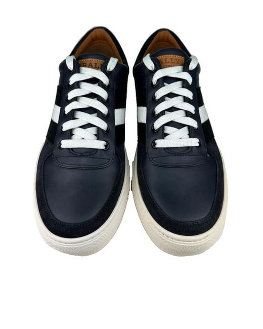 Bally Blue Logo Casual Sneakers for men