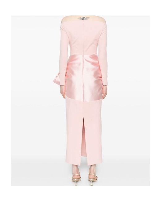 Solace London Pink Rhianne Long-Sleeved Dress