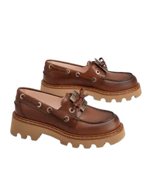 Roger Vivier Brown Viv' Rangers Truck Boat Shoes