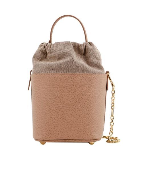 Maison Margiela Natural 5Ac Drawstring Bucket Bag