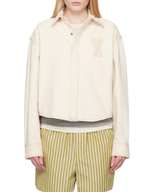 AMI Natural 'Ami De Coeur' Overshirt
